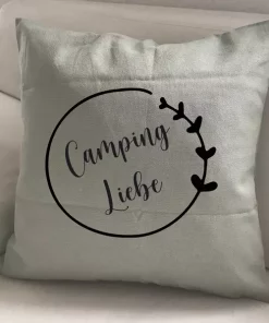 Kissen Camping Liebe khaki