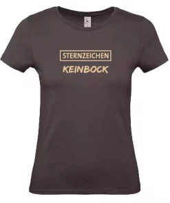 Statement-Shirt Sternzeichen Keinbock braun