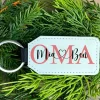 Personalisierter Leder Schlüsselanhänger OMA rot