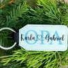 Personalisierter Leder Schlüsselanhänger OPA blau