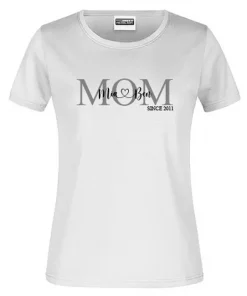 Damen T-Shirt MOM weiß
