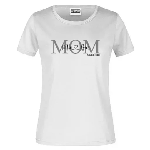 Damen T-Shirt MOM weiß