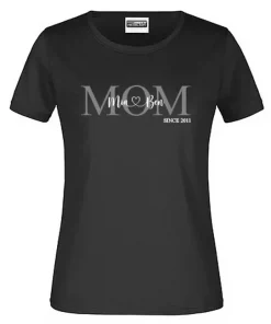 Damen T-Shirt MOM schwarz