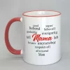 Keramiktasse mit Wortherz Mama Rand rot