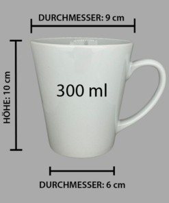 Abmessungen Lattetasse