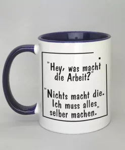 Spruchtasse mit farbiger Innenseite