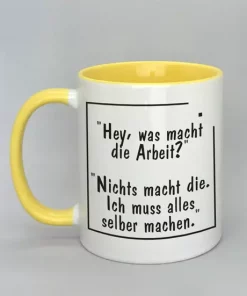 Spruchtasse mit farbiger Innenseite