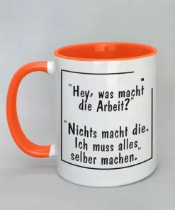 Spruchtasse mit farbiger Innenseite