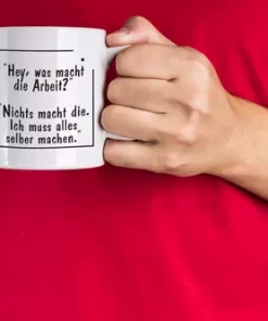 Spruchtasse in der Hand
