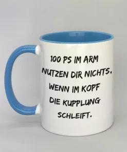 Spruchtasse mit farbiger Innenseite