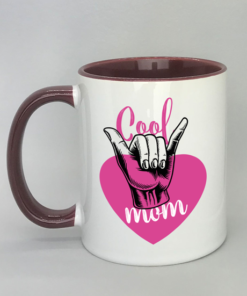 Cool Mom Spruchtasse mit farbiger Innenseite