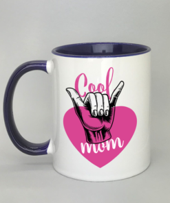 Cool Mom Spruchtasse mit farbiger Innenseite
