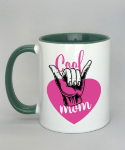 Cool Mom Spruchtasse mit farbiger Innenseite