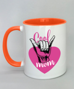 Cool Mom Spruchtasse mit farbiger Innenseite