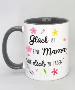 Spruchtasse mit farbiger Innenseite