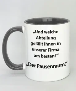 Spruchtasse mit farbiger Innenseite