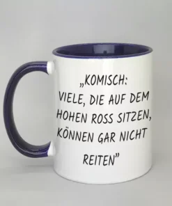 Spruchtasse mit farbiger Innenseite