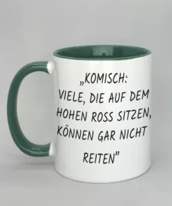 Spruchtasse mit farbiger Innenseite
