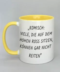 Spruchtasse mit farbiger Innenseite