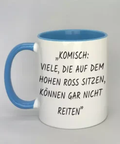 Spruchtasse mit farbiger Innenseite