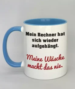 Lustige Spruchtasse mit farbiger Innenseite