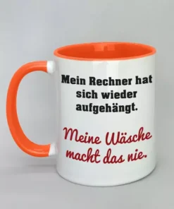 Lustige Spruchtasse mit farbiger Innenseite