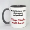 Lustige Spruchtasse mit farbiger Innenseite