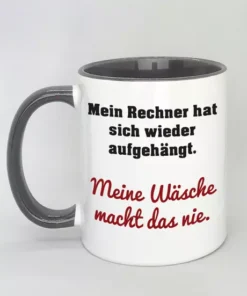 Lustige Spruchtasse mit farbiger Innenseite