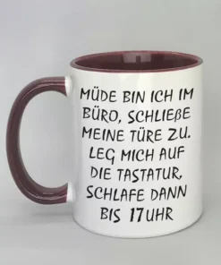 Lustige Spruchtasse mit farbiger Innenseite