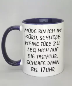 Lustige Spruchtasse mit farbiger Innenseite