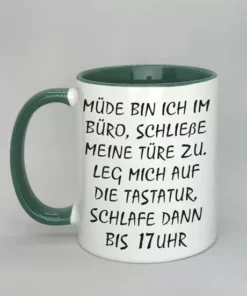 Lustige Spruchtasse mit farbiger Innenseite