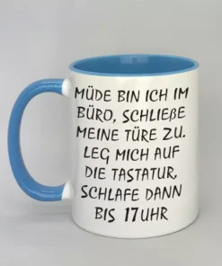 Lustige Spruchtasse mit farbiger Innenseite