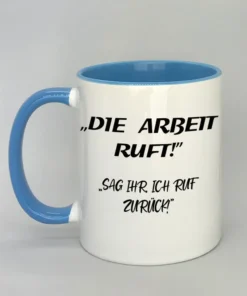 Lustige Spruchtasse mit farbiger Innenseite