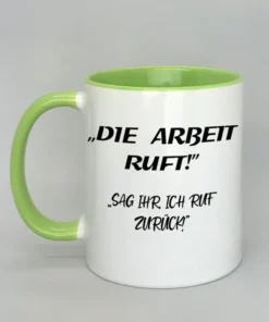 Lustige Spruchtasse mit farbiger Innenseite