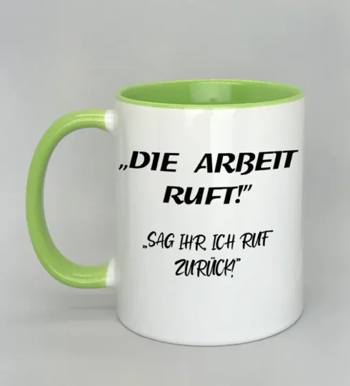 Lustige Spruchtasse mit farbiger Innenseite