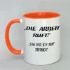 Lustige Spruchtasse mit farbiger Innenseite