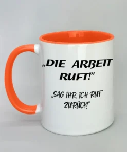 Lustige Spruchtasse mit farbiger Innenseite