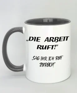 Lustige Spruchtasse mit farbiger Innenseite