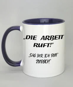 Lustige Spruchtasse mit farbiger Innenseite