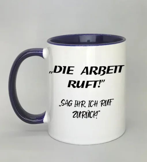 Lustige Spruchtasse mit farbiger Innenseite
