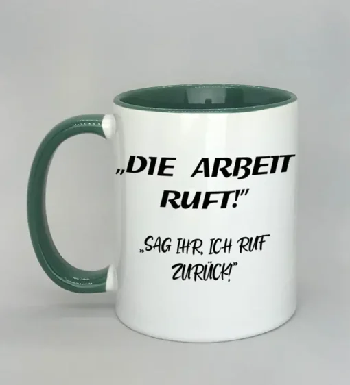 Lustige Spruchtasse mit farbiger Innenseite