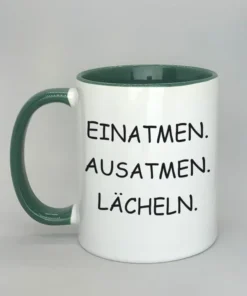 Lustige Spruchtasse mit farbiger Innenseite