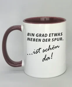 Lustige Spruchtasse mit farbiger Innenseite