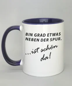 Lustige Spruchtasse mit farbiger Innenseite