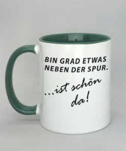 Lustige Spruchtasse mit farbiger Innenseite
