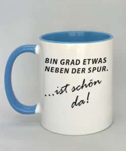 Lustige Spruchtasse mit farbiger Innenseite