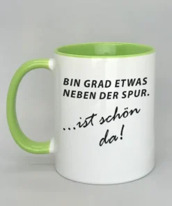 Lustige Spruchtasse mit farbiger Innenseite