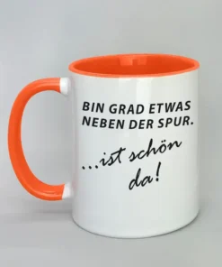 Lustige Spruchtasse mit farbiger Innenseite