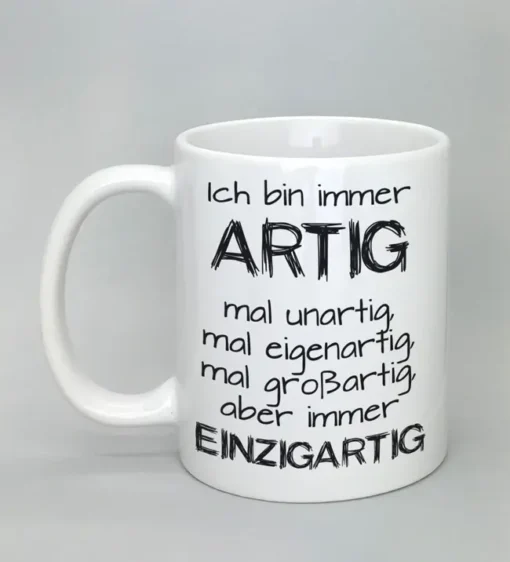 Lustige Spruchtasse weiß