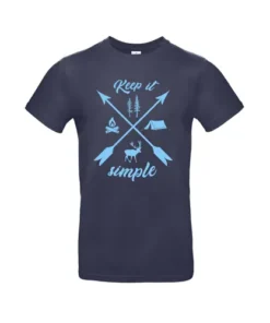 Camping Statement T-Shirt dunkelblau